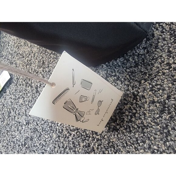 A new Day Black Nylon Travel Pouch Organizer With Zipper & Multiple Compartments - Picture 7 of 16